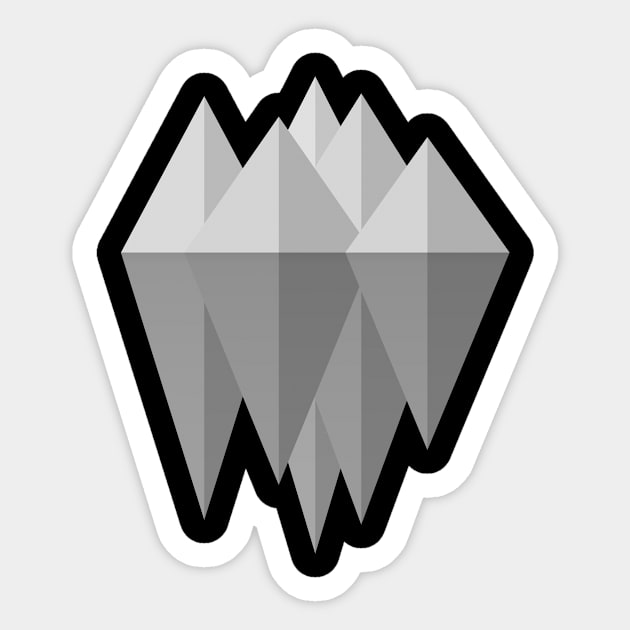 Mountain Cluster Sticker by SplittyDev